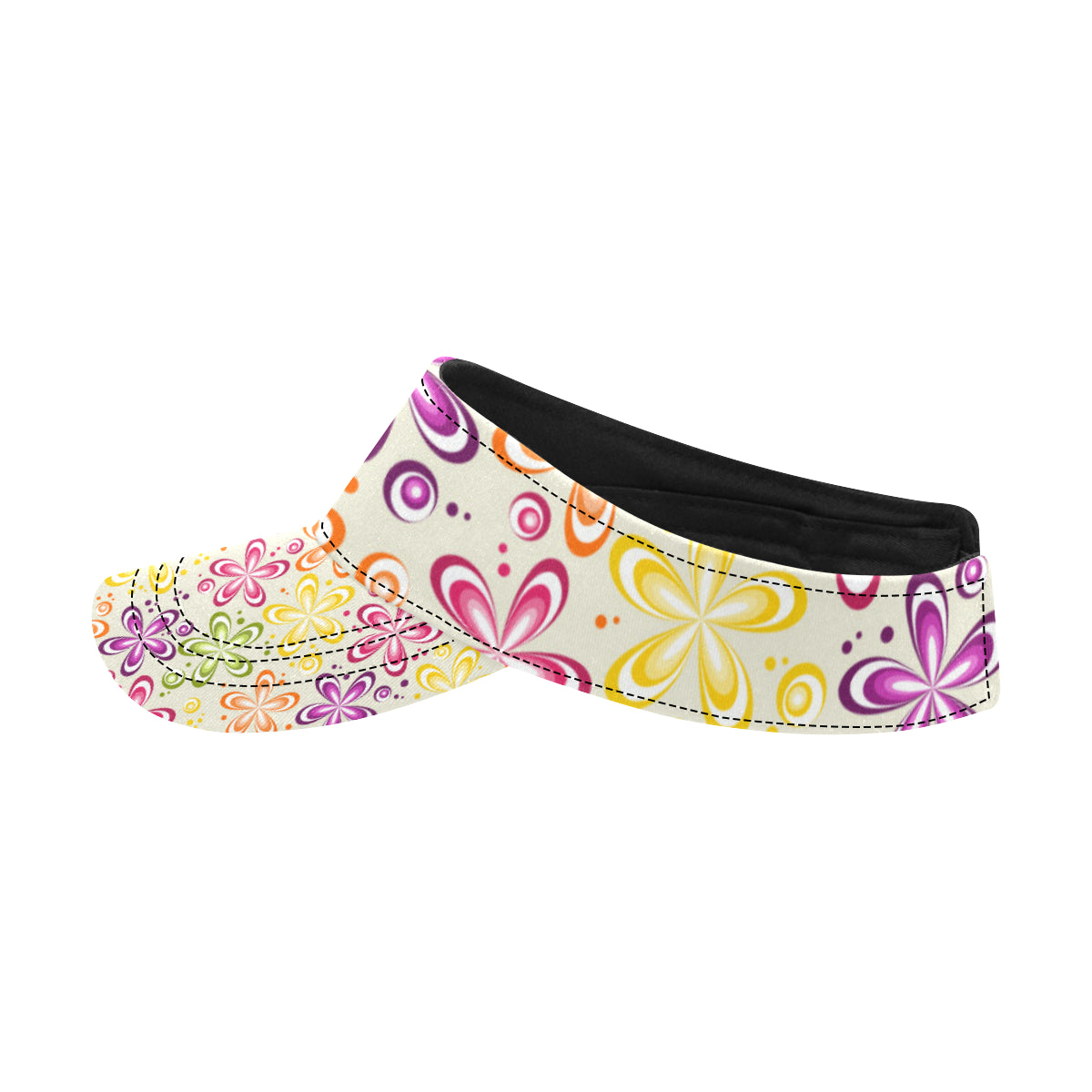 Flower Power Colorful Design Print Unisex Sun Visor