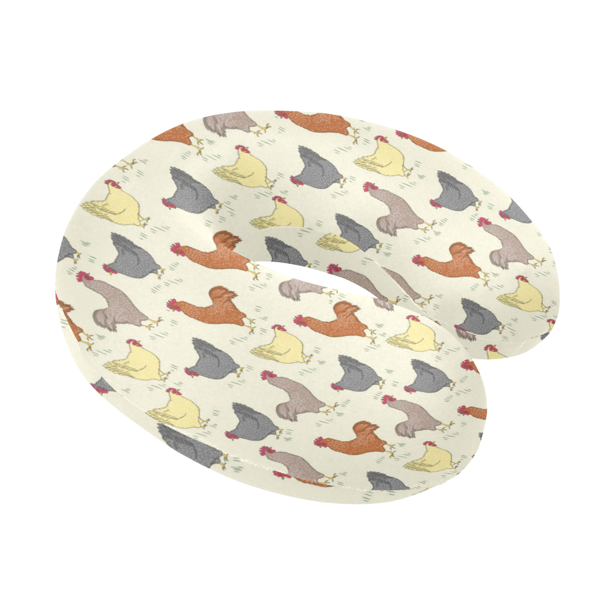 Chicken Pattern Print Design 05 U-Shaped Travel Neck Pillow
