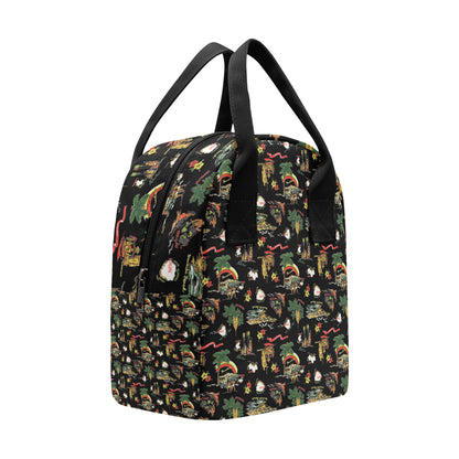 Hawaiian Island Themed Print Insulated Lunch Bag