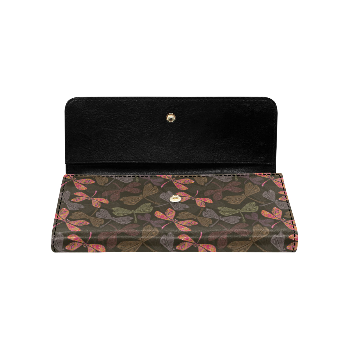 Dragonfly Pattern Print Design 02 Women's Trifold Wallet