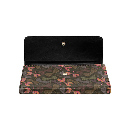 Dragonfly Pattern Print Design 02 Women's Trifold Wallet