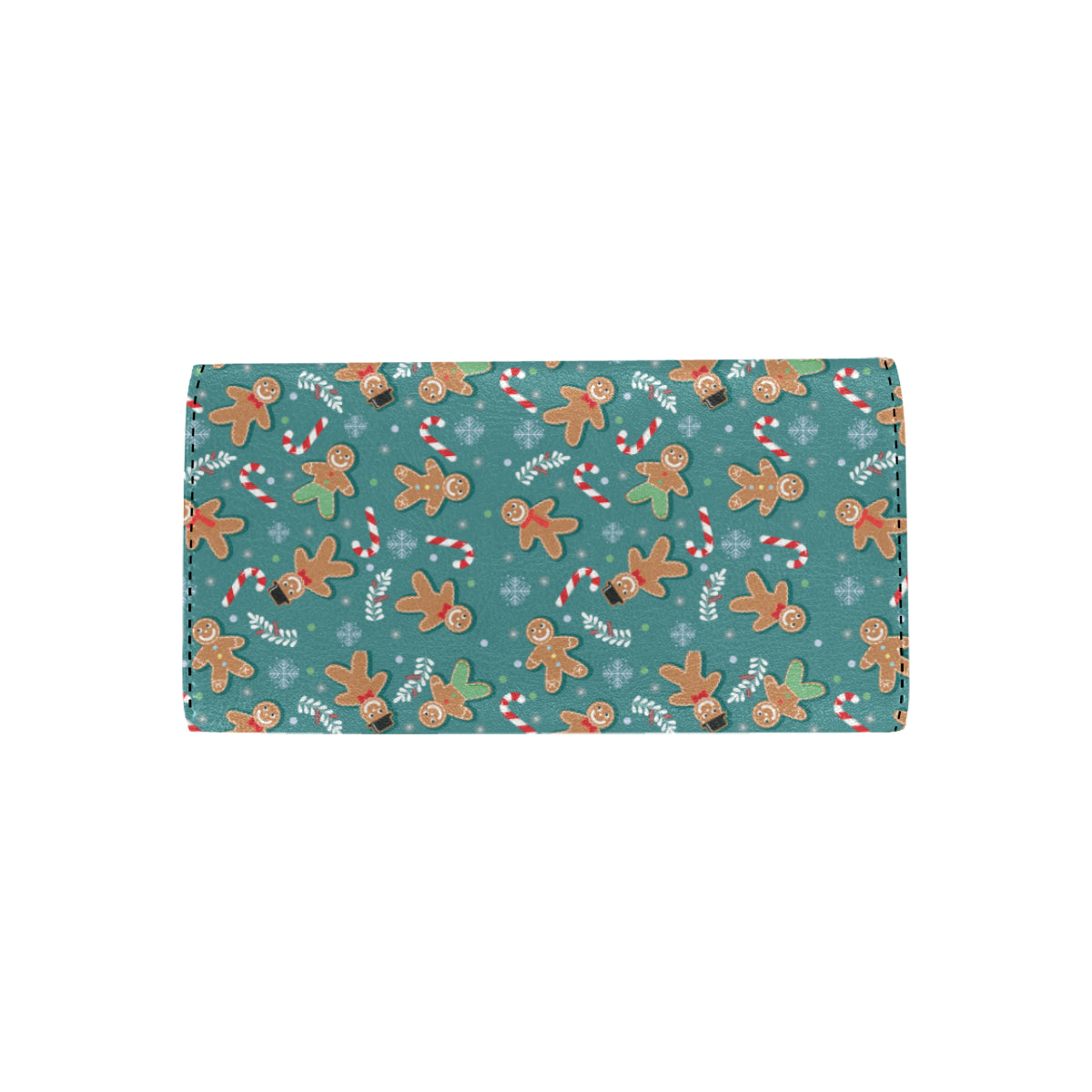 Gingerbread Pattern Print Design 05 Women's Trifold Wallet