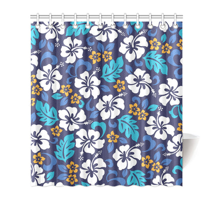 Hibiscus Pattern Print Design HB030 Shower Curtain