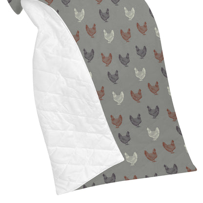 Chicken Pattern Print Design 01 Premium Quilt