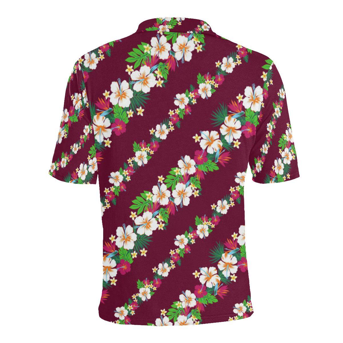Hawaiian Themed Pattern Print Design H06 Men Polo Shirt