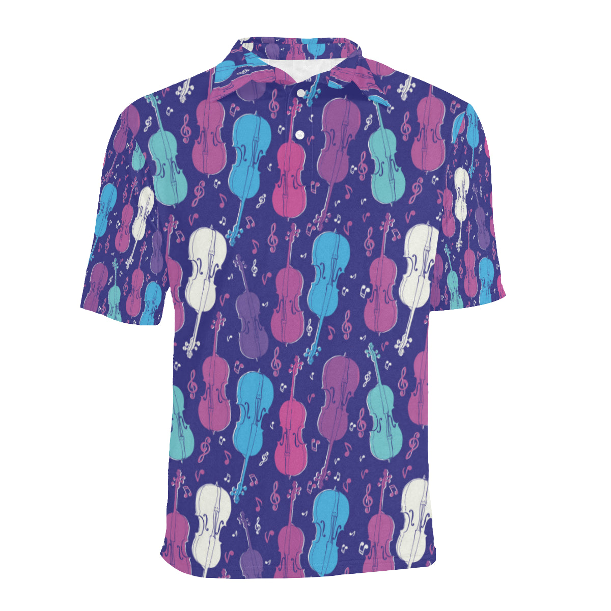 Cello Pattern Print Design 01 Men Polo Shirt