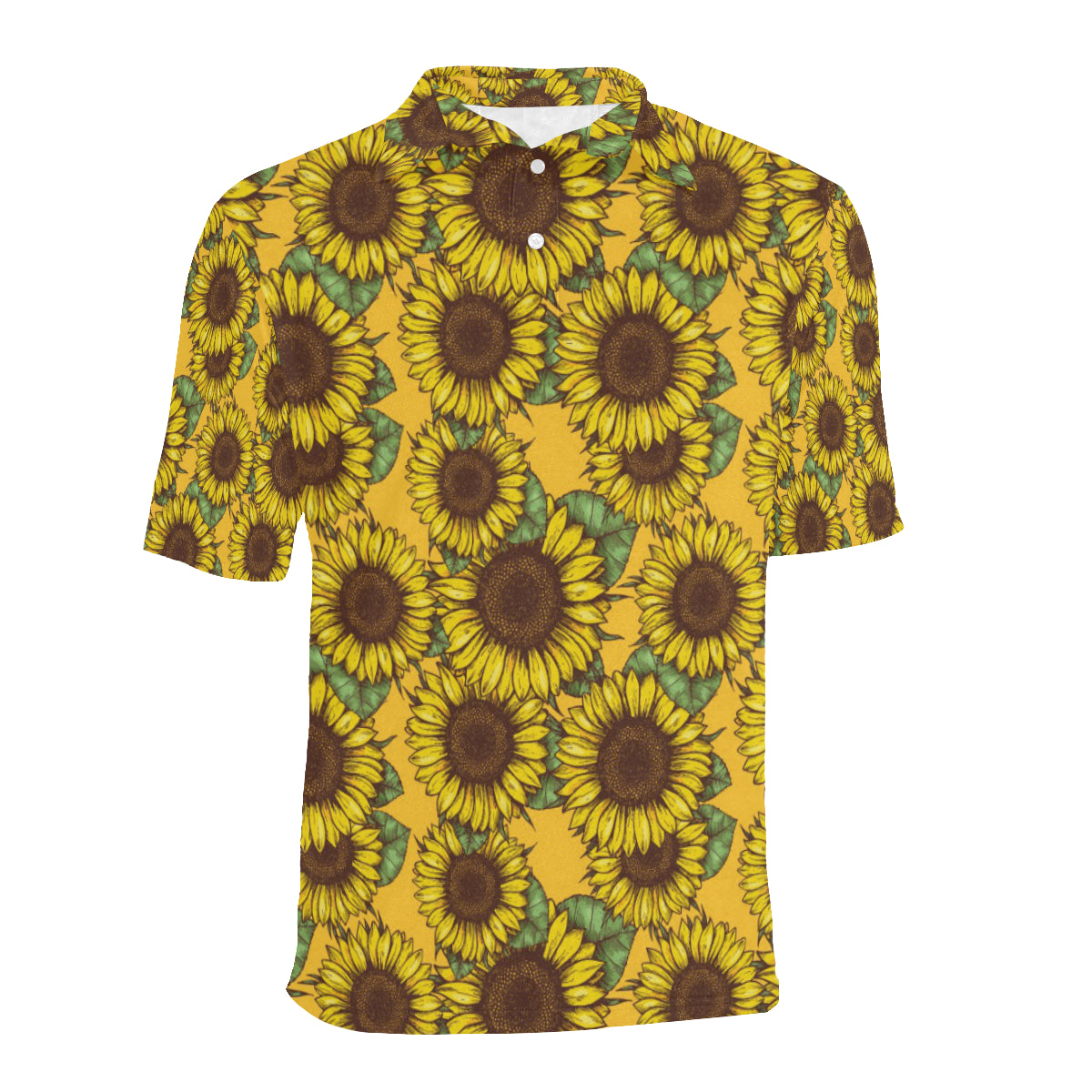 Sunflower Pattern Print Design SF04 Men Polo Shirt