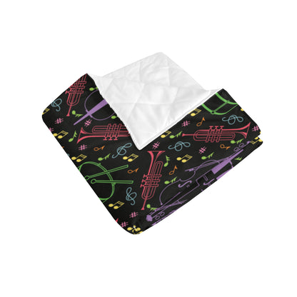 Cello Neon Pattern Print Design 02 Premium Quilt