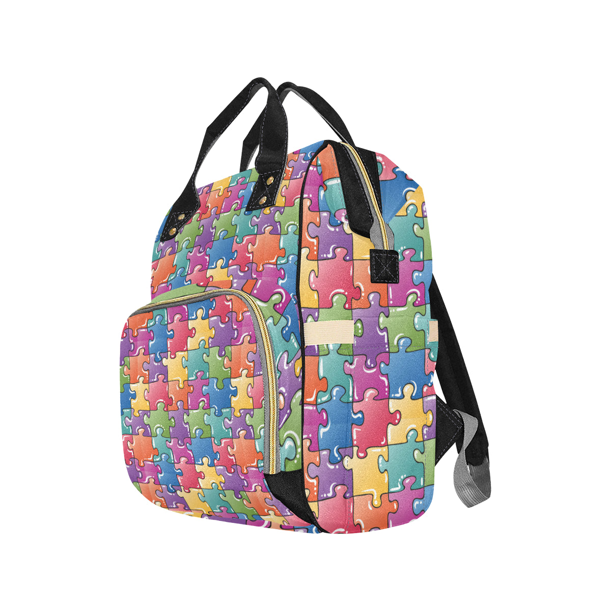 Puzzle Pattern Print Design A05 Diaper Bag Backpack