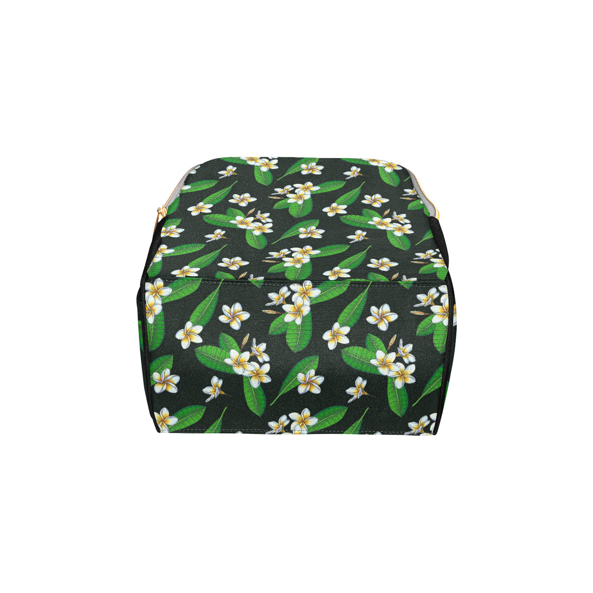 White Plumeria Pattern Print Design PM023 Diaper Bag Backpack