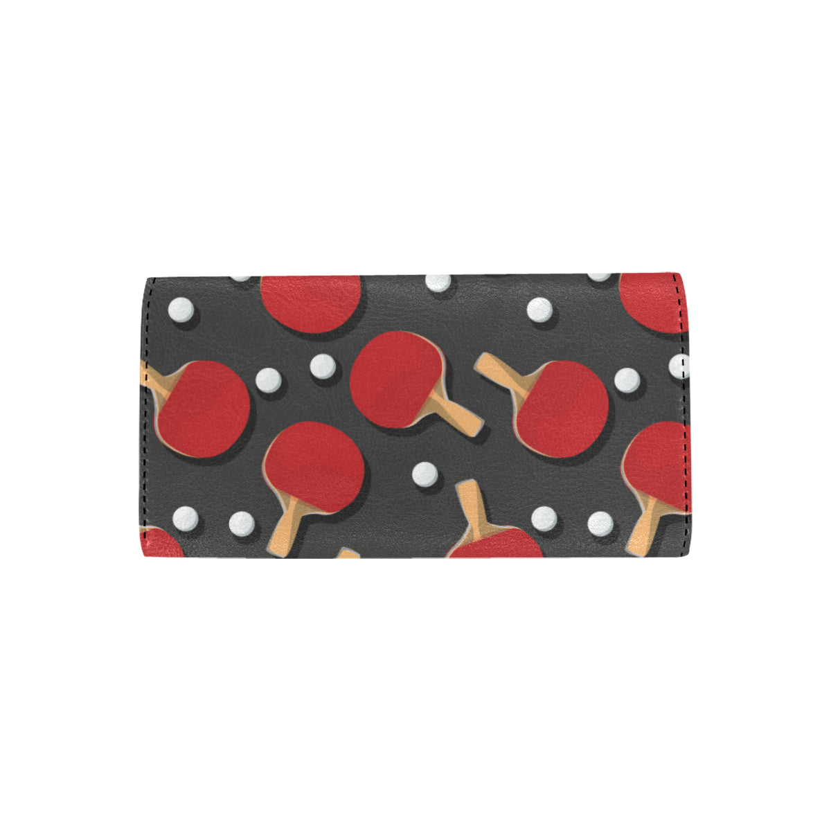 Ping Pong Pattern Print Design A05 Women's Trifold Wallet
