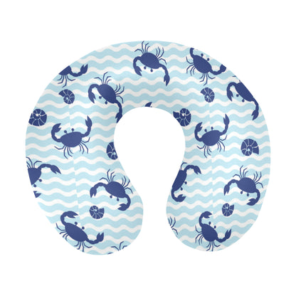 Crab Pattern Print Design 04 U-Shaped Travel Neck Pillow