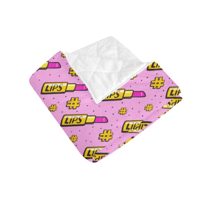Lipstick Pattern Print Design LT03 Premium Quilt