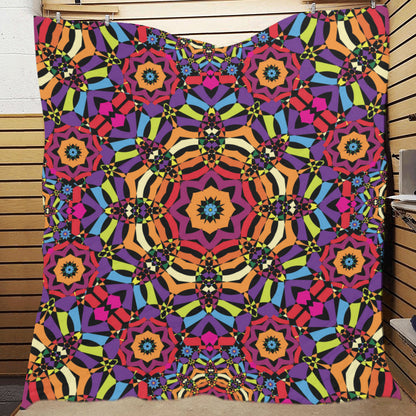 Kaleidoscope Pattern Print Design 01 Premium Quilt