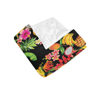 Tropical Fruits Pattern Print Design TF02 Premium Quilt