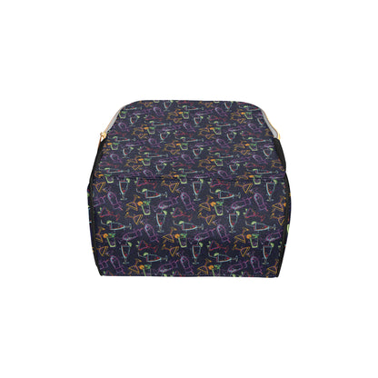 Cocktail Pattern Print Design 04 Diaper Bag Backpack