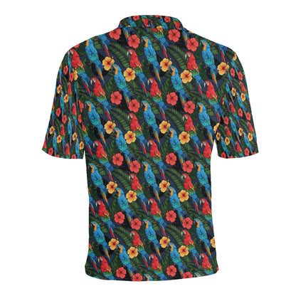 Parrot Pattern Print Design A01 Men Polo Shirt