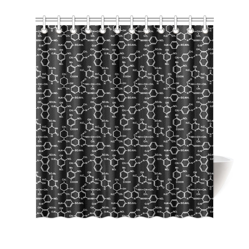Chemical Pattern Print Design 02 Shower Curtain