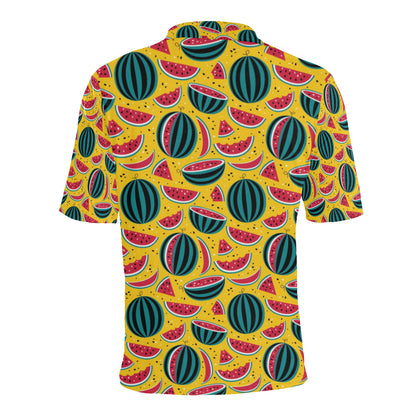 Watermelon Pattern Print Design WM02 Men Polo Shirt