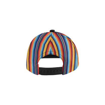 Mexican Blanket Stripe Print Pattern Snapback Cap
