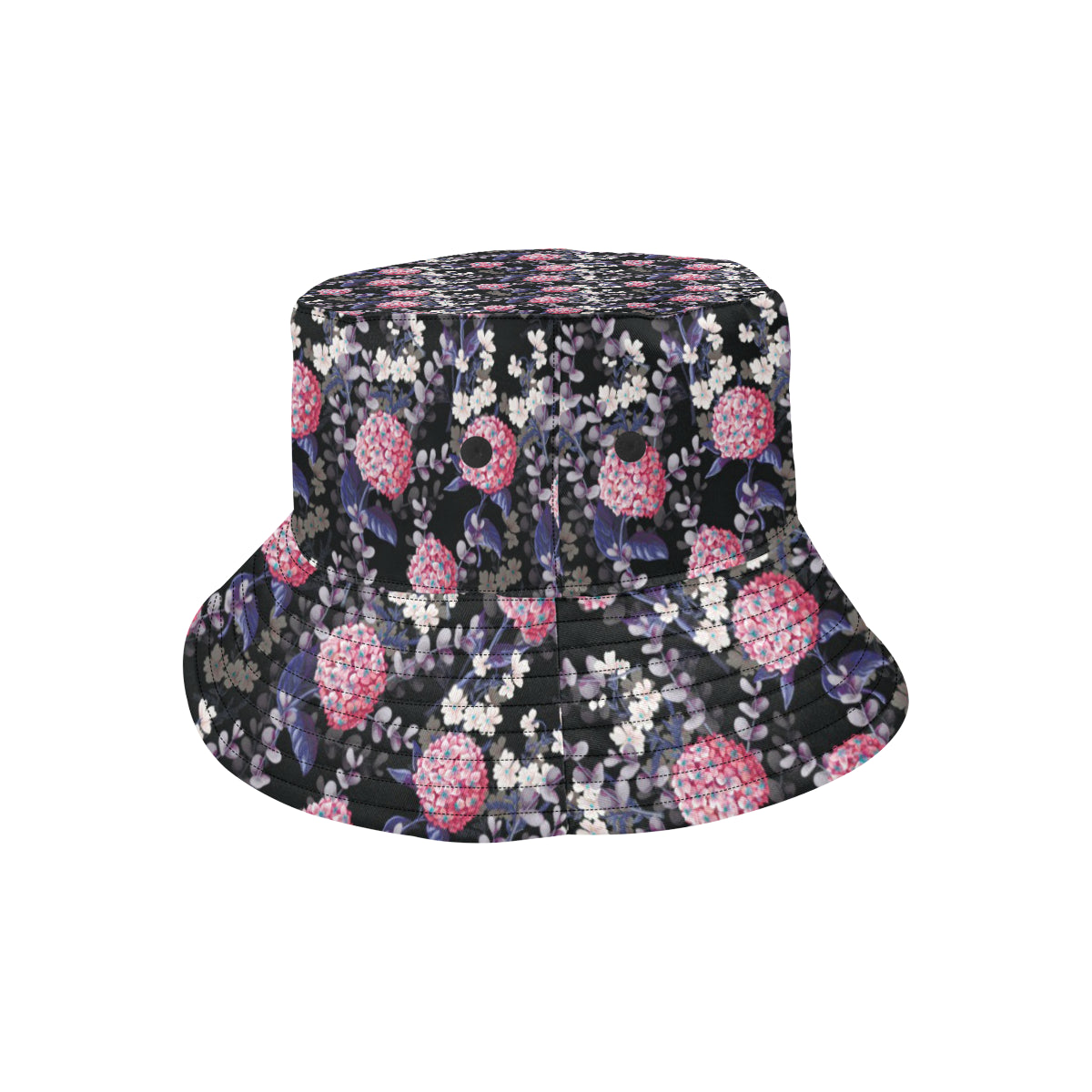 Hydrangea Pattern Print Design HD04 Unisex Bucket Hat