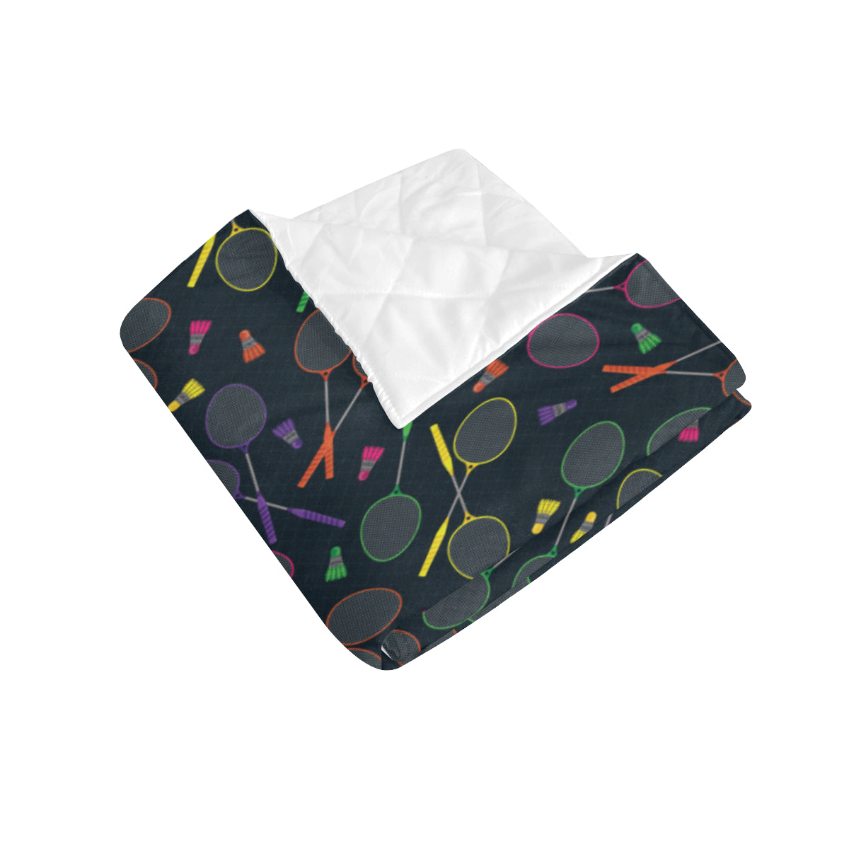 Badminton Pattern Print Design 04 Premium Quilt