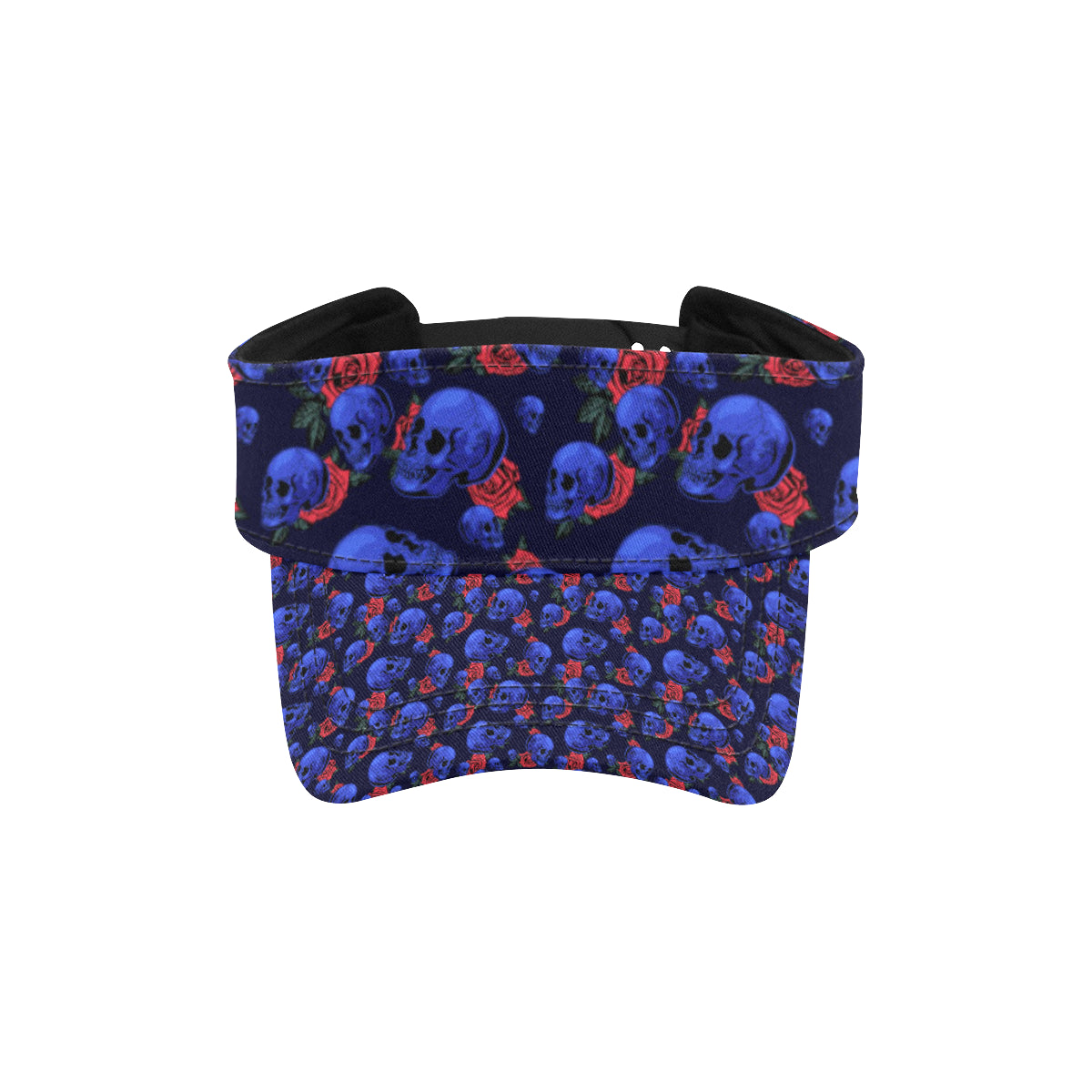 Skull Roses Neon Design Themed Print Unisex Sun Visor