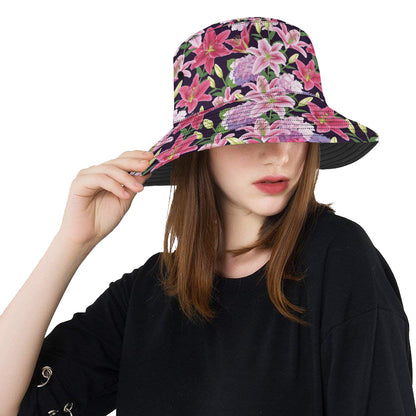 Lily Pattern Print Design LY017 Unisex Bucket Hat