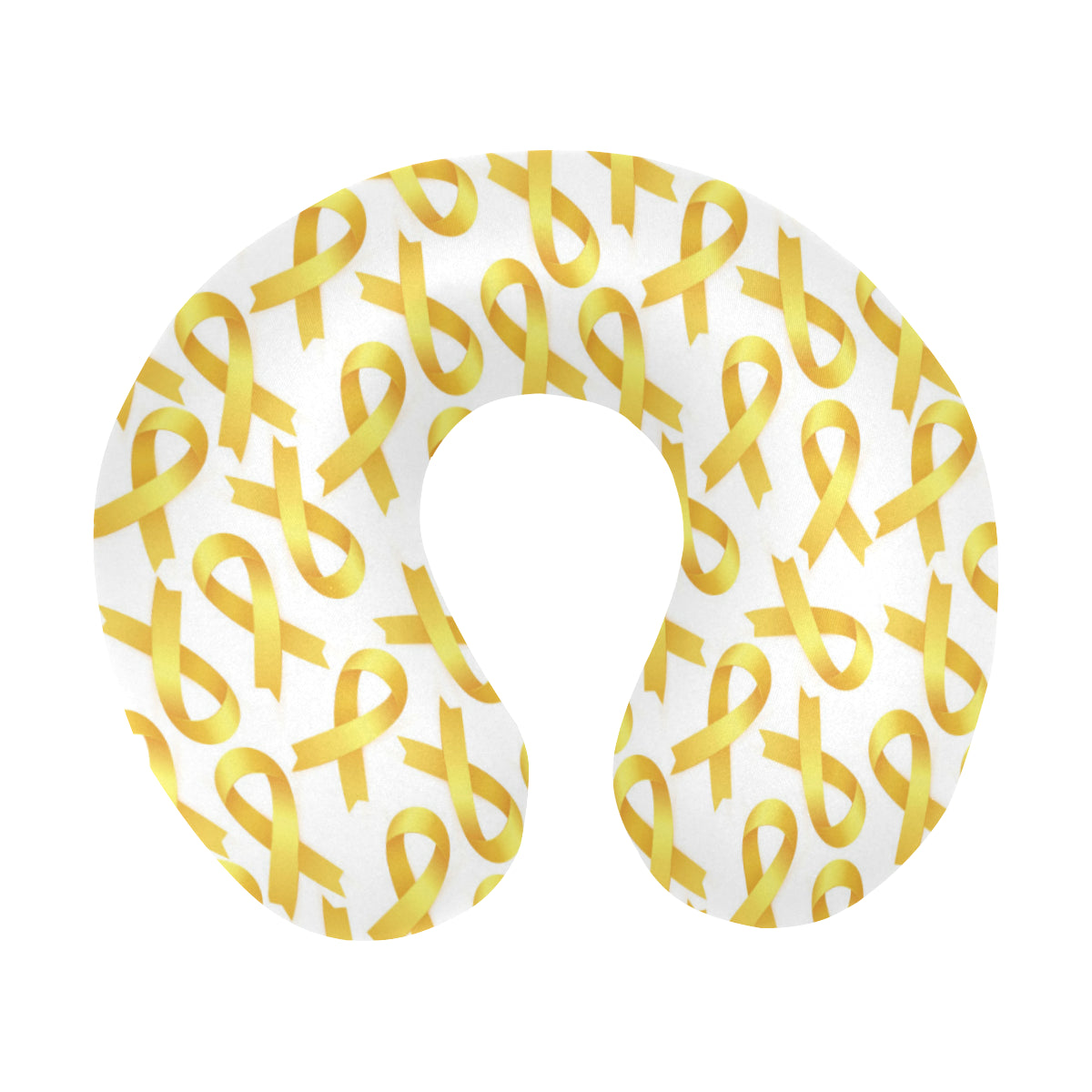 Childhood cancer Pattern Print Design 02 U-Shaped Travel Neck Pillow