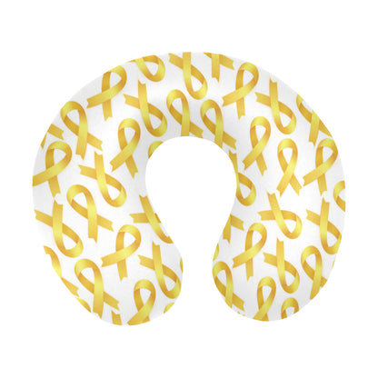 Childhood cancer Pattern Print Design 02 U-Shaped Travel Neck Pillow