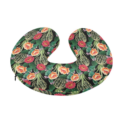 Cactus Pattern Print Design 06 U-Shaped Travel Neck Pillow