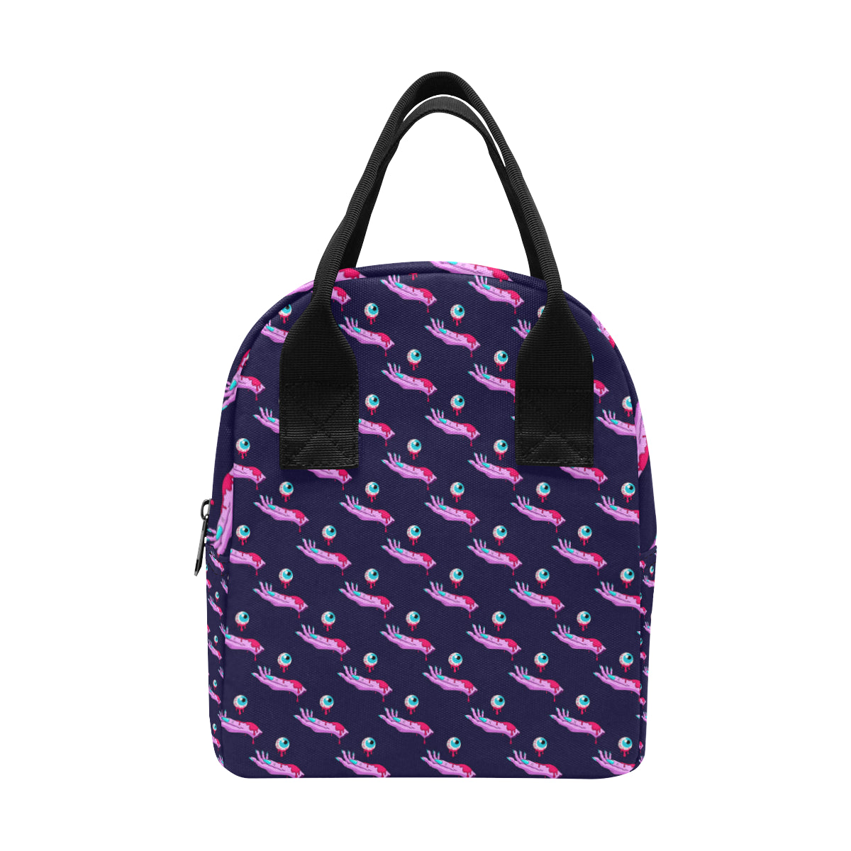Zombie Pink Hand Design Pattern Print Insulated Lunch Bag