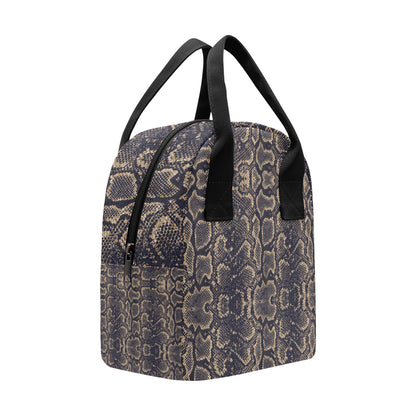 Snake Skin Pattern Print Insulated Lunch Bag