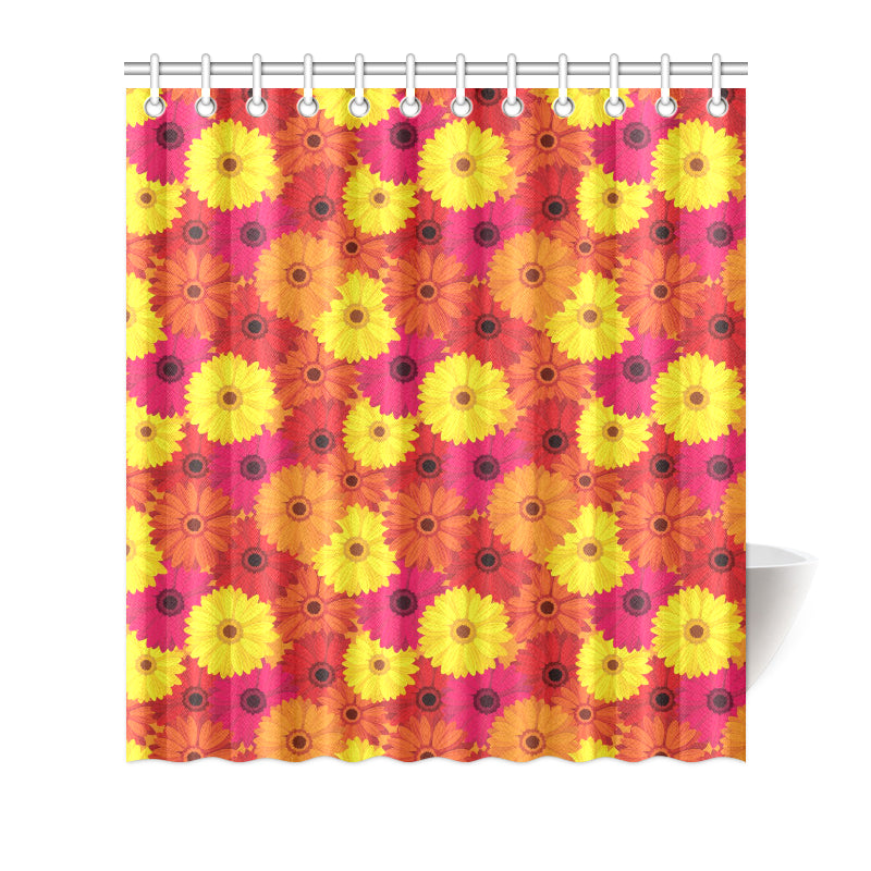 Gerberas Pattern Print Design GB05 Shower Curtain