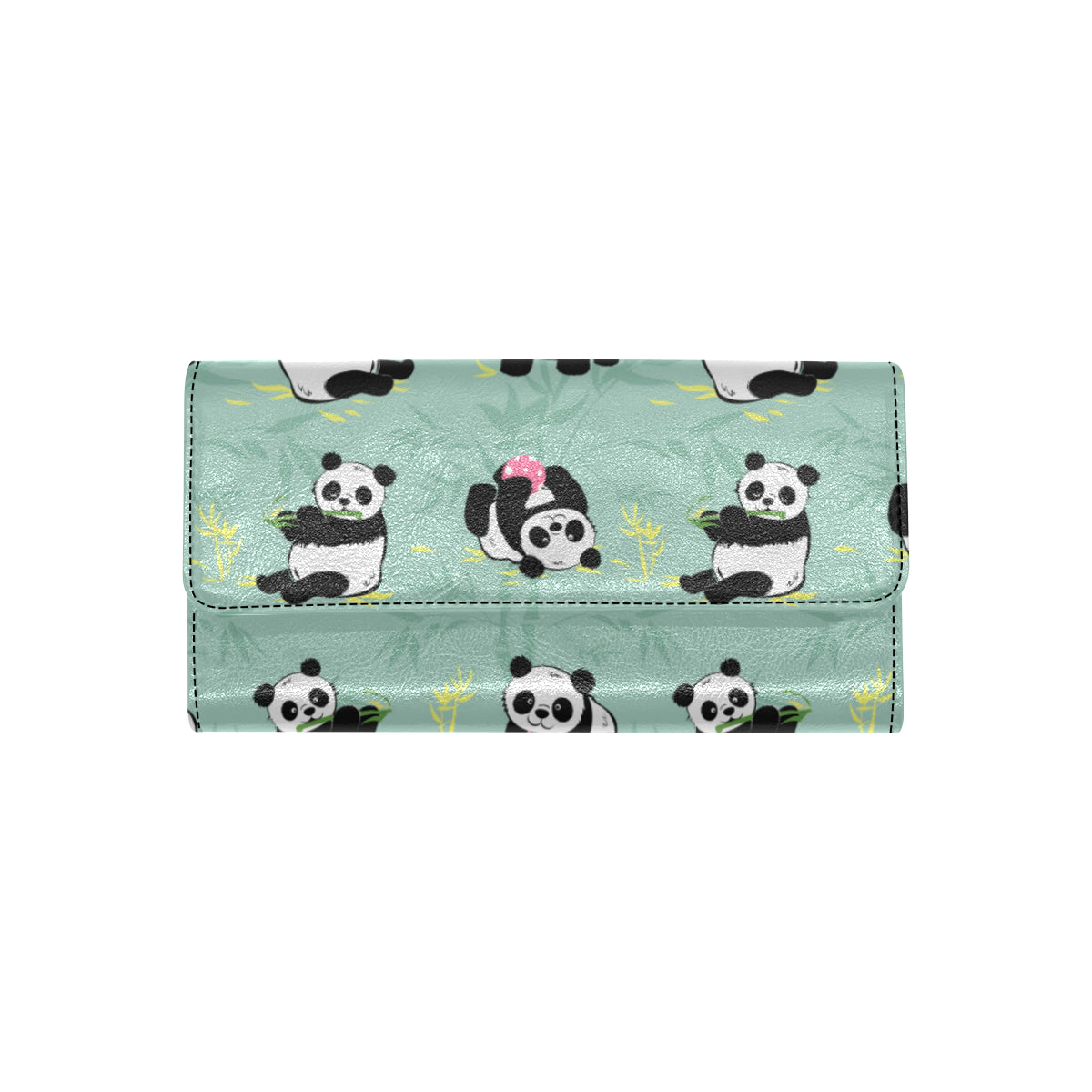 Panda Pattern Print Design A05 Women's Trifold Wallet