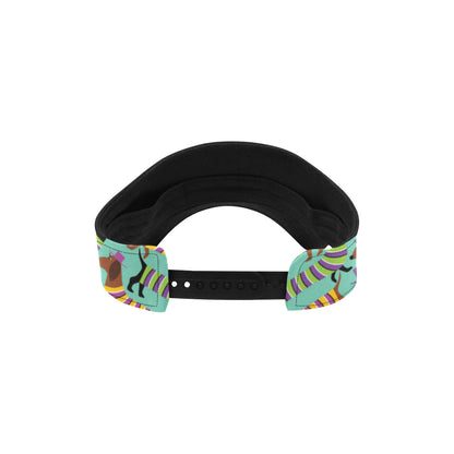 Dachshund Pattern Print Design 05 Unisex Sun Visor