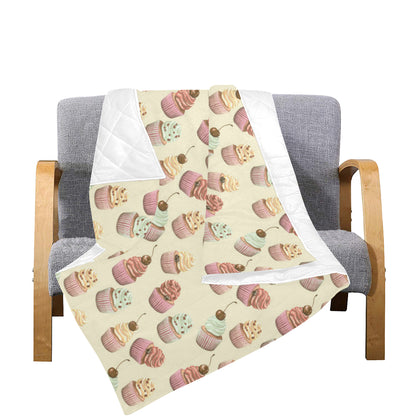 Cupcake Pattern Print Design 04 Premium Quilt
