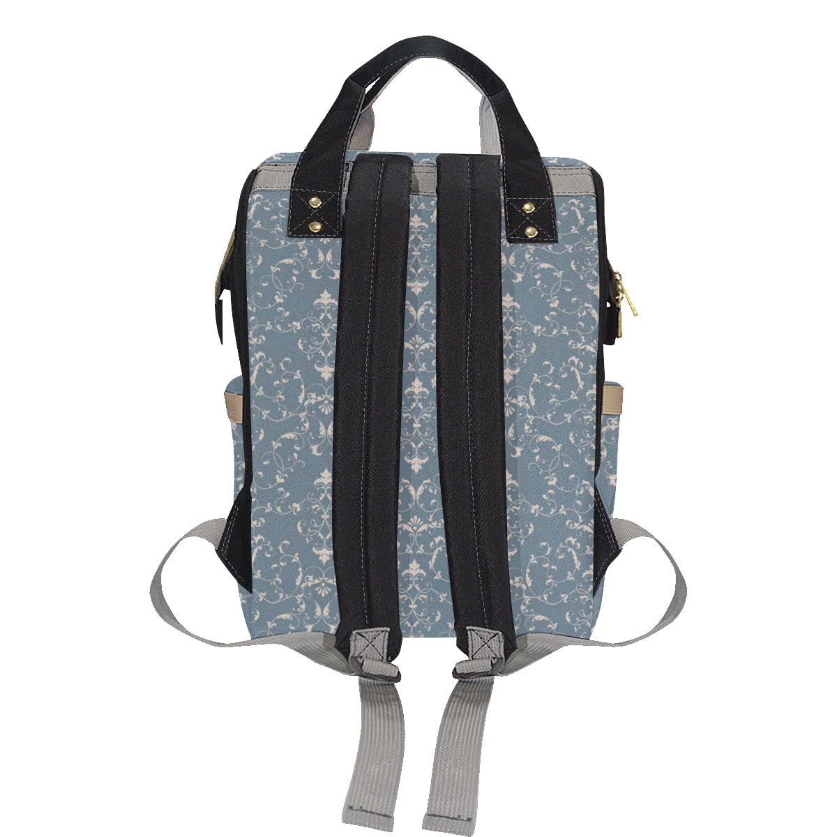 Damask Elegant Teal Print Pattern Diaper Bag Backpack