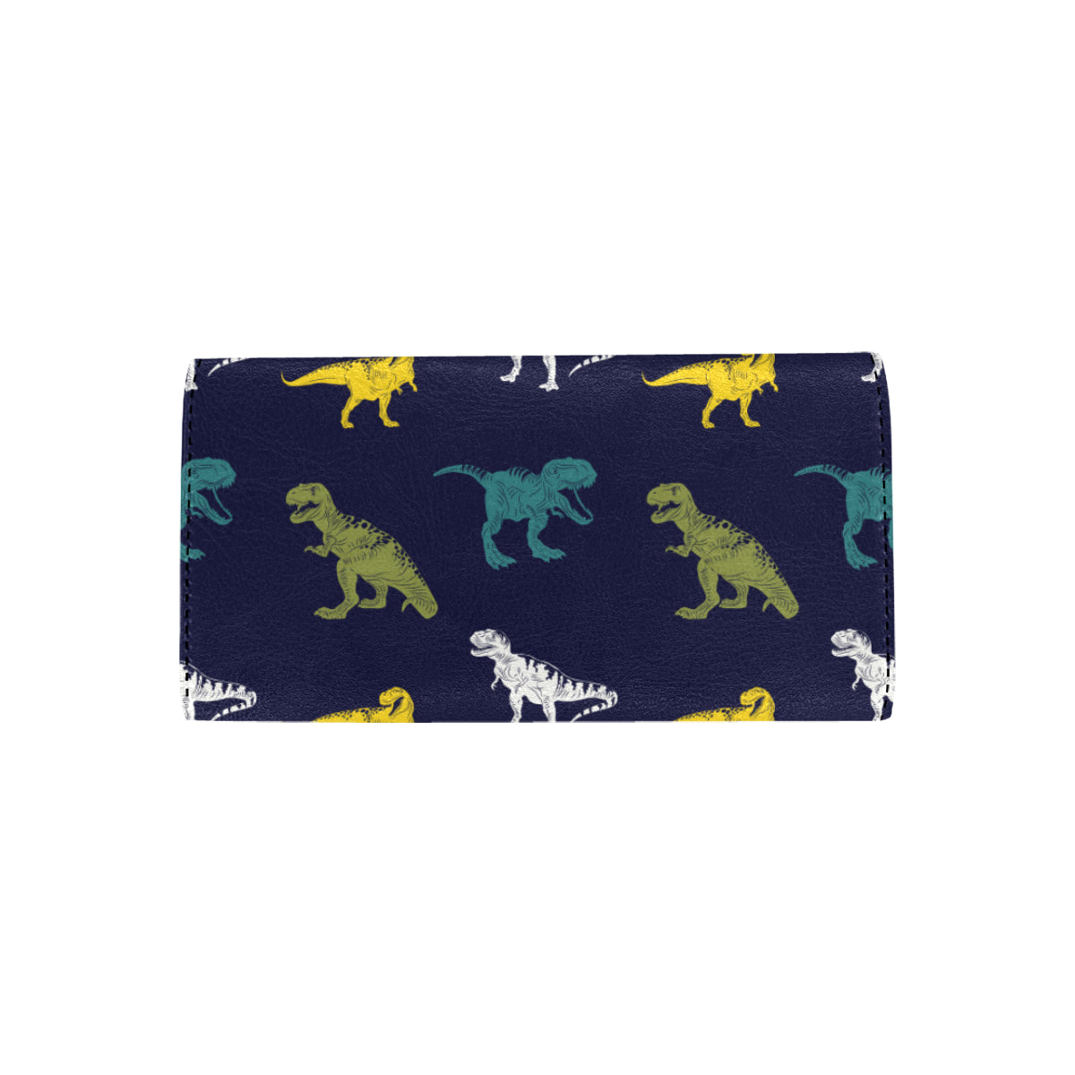 T Rex Pattern Print Design A07 Women's Trifold Wallet