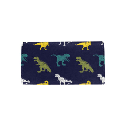 T Rex Pattern Print Design A07 Women's Trifold Wallet