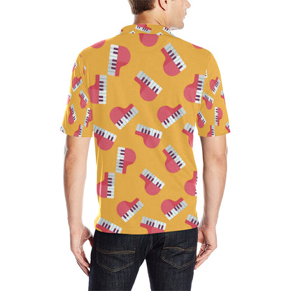 Piano Pattern Print Design 02 Men Polo Shirt