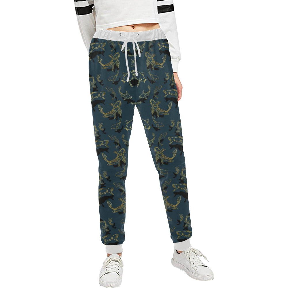 Koi Carp Gold Design Themed Print Unisex Sweatpants
