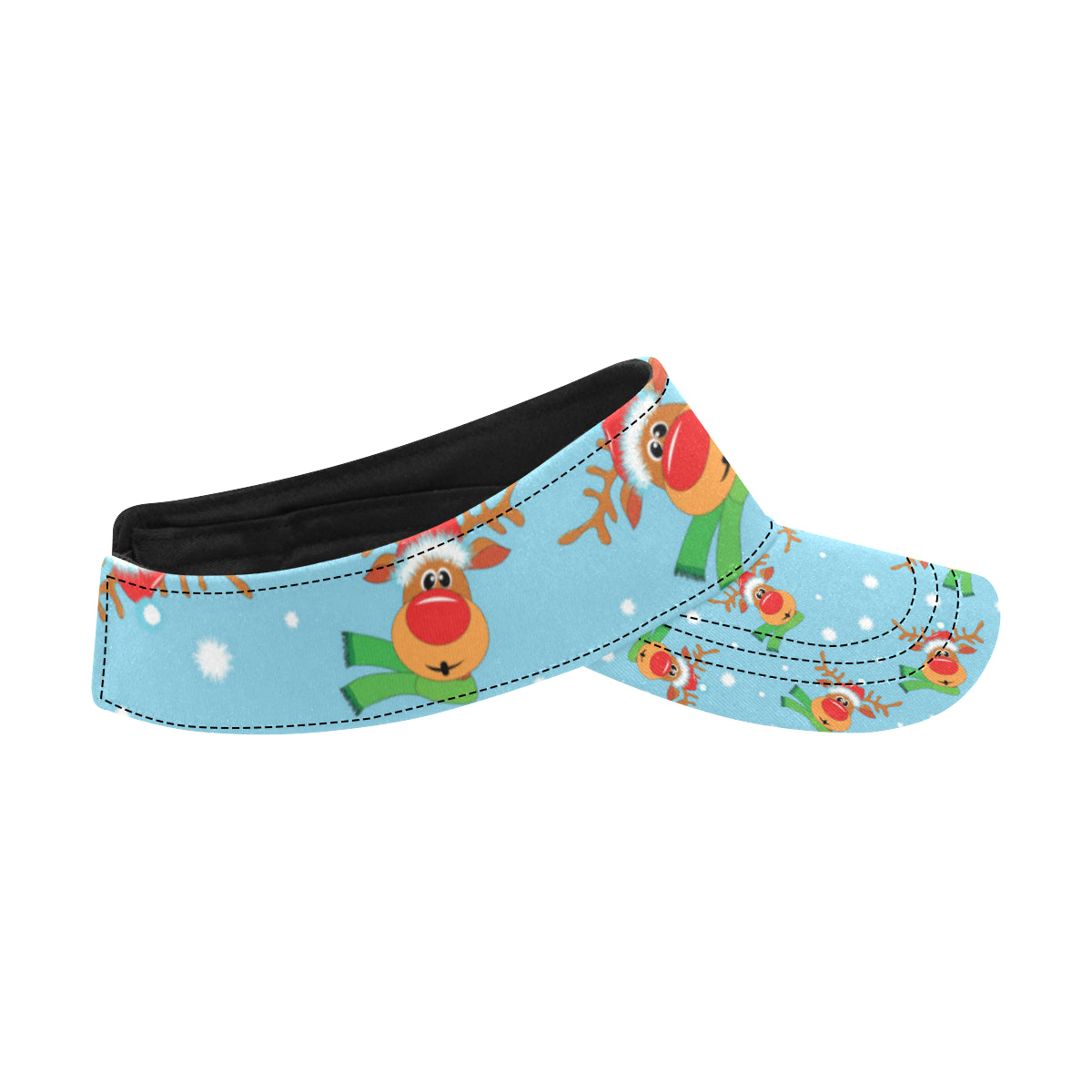 Reindeer cute Pattern Print Design 02 Unisex Sun Visor