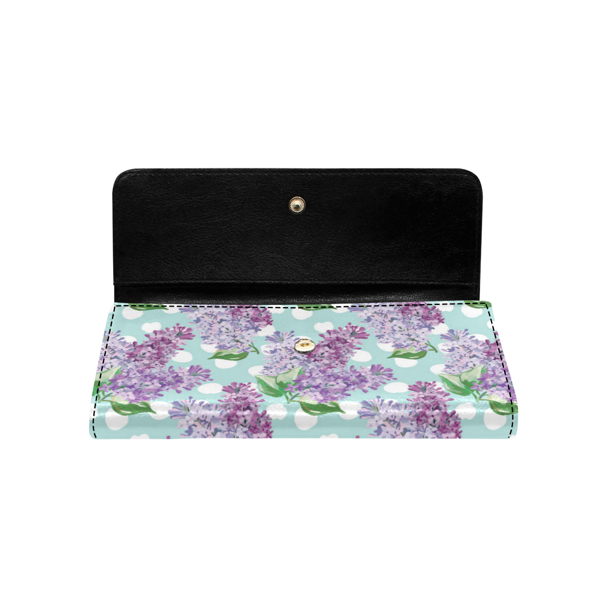 Lilac Pattern Print Design 02 Women's Trifold Wallet