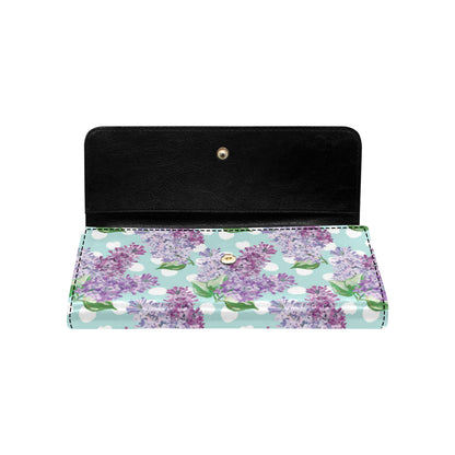 Lilac Pattern Print Design 02 Women's Trifold Wallet