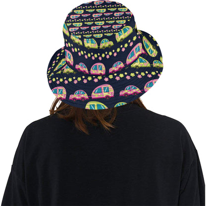 Camper Cute Camping Design No 3 Print Unisex Bucket Hat