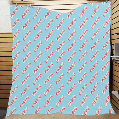 Bacon Pattern Print Design 03 Premium Quilt