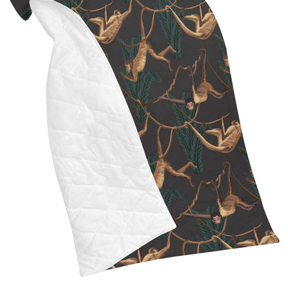 Monkey Pattern Print Design 02 Premium Quilt