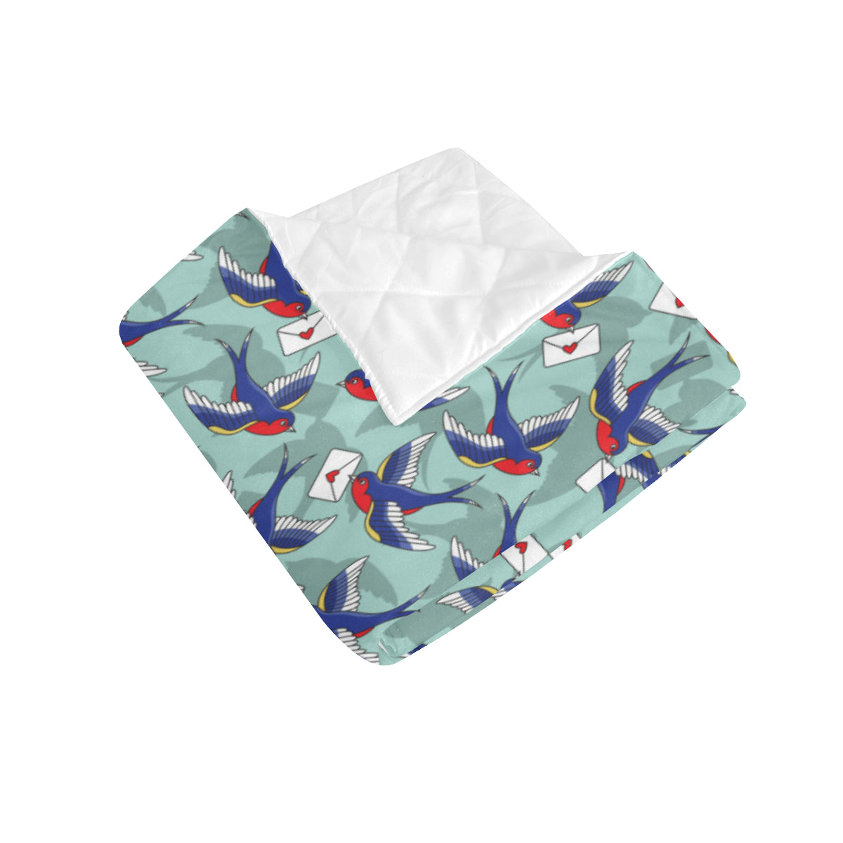 Swallow Bird Pattern Print Design 02 Premium Quilt