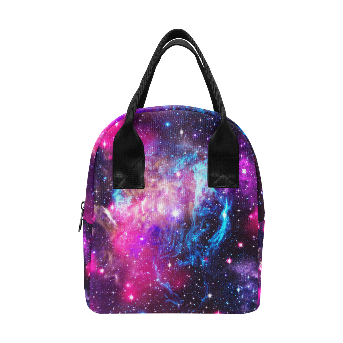 Galaxy Night Purple Space Print Insulated Lunch Bag
